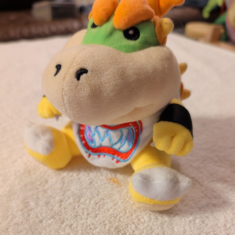 Super Mario Bros sitting JR Bowser Plush Doll Figure Stuffed Animal Toy 7"